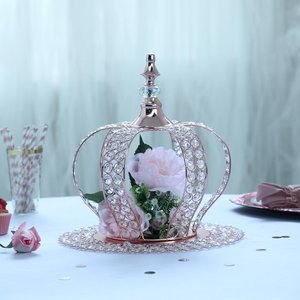 Centro <span class=keywords><strong>de</strong></span> Mesa Dorado Metálico con Corona Plateada <span class=keywords><strong>de</strong></span> Moda, Soporte <span class=keywords><strong>de</strong></span> Cristal <span class=keywords><strong>para</strong></span> Pastel <span class=keywords><strong>de</strong></span> Boda, <span class=keywords><strong>para</strong></span> Mesa <span class=keywords><strong>de</strong></span> Postres <span class=keywords><strong>de</strong></span> Fiesta y <span class=keywords><strong>Flores</strong></span> - Product Image 2