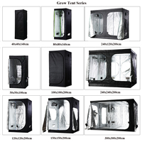 Hydroponie pour kit, directement de l'usine |   Kit complet de serre intérieure 0,4 m x 0,4 m avec structure métallique, ventilateur LED, pour culture à domicile