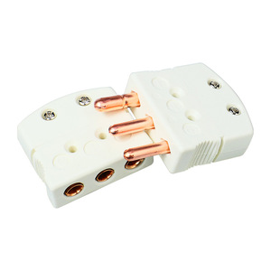 ขั้วต่อเทอร์โมมิเตอร์แบบต้านทานแพลตตินั่ม PT100 รูปตัวยูสามแกน, ปลั๊กตัวเมียแบบ K-type, ขั้วต่อ RTD, ขาทองแดง - Product Image 1