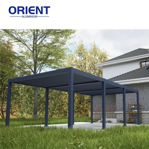 Couverture moderne faite sur commande <span class=keywords><strong>de</strong></span> patio <span class=keywords><strong>de</strong></span> cadre en aluminium feuille trempée imperméable d'auvent <span class=keywords><strong>de</strong></span> terrasse pour l'hôtel - Product Image 5