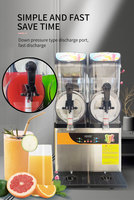 Machine à Granita Commerciale à Trois Réservoirs 12L*3, Machine à Slush Congelé pour Bar, Fête, Restaurant, Hôtel, Buffet, Machine à Slush à 3 Barils