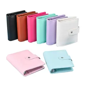 A7 Macaron Color Planner Organizador PU Capa de couro Agenda Folhas Mini Notebook Orçamento Binder