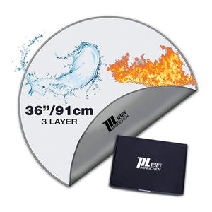 Tapis de foyer en <span class=keywords><strong>Silicone</strong></span> à Double revêtement <span class=keywords><strong>pour</strong></span> brûler le feu, résistant à la chaleur, l'ensemble 10 m - Product Image 4