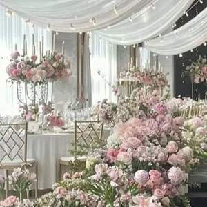 ดอกกุหลาบผ้าไหมสีขาวประดิษฐ์ ลูกบอลดอกไม้ตกแต่งงานแต่งงาน ของประดับตกแต่งโต๊ะกลาง จัดดอกไม้ อุปกรณ์จัดงานปาร์ตี้ - Product Image 2