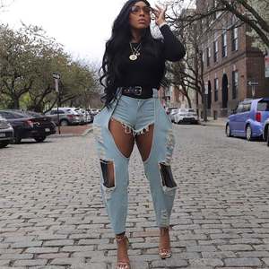 <span class=keywords><strong>กางเกง</strong></span><span class=keywords><strong>ยีน</strong></span><span class=keywords><strong>ส์</strong></span>ผู้ชายสีดำขาดรุ่ยแต่งปะ ทรงสลิมฟิต แฟชั่นสกินนี่ยีน<span class=keywords><strong>ส์</strong></span> ผ้ายืด - Product Image 5