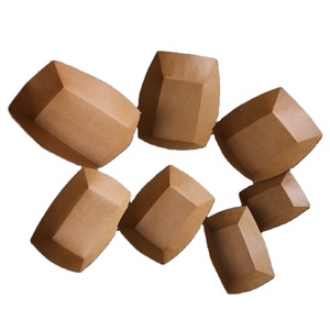 No. 3 disposable kraft paper boat box snack fries box open lunch box