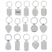 Porte-clés en métal vierge avec gravure laser pour logo personnalisé, cadeaux promotionnels