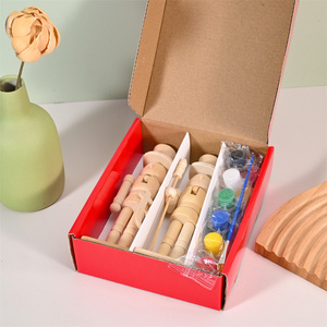 Ornements en <span class=keywords><strong>bois</strong></span> non finis 18 cm, poupée <span class=keywords><strong>casse</strong></span>-<span class=keywords><strong>noisette</strong></span>, matériaux durables, décorations de Noël écologiques, ensemble de jouets avec peintures - Product Image 3