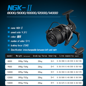 Máy câu cá biển chất lượng cao, thân kim loại, quay tay, chuyên câu cá lớn, dụng cụ câu cá bán buôn, lực kéo tối đa 25kg - Product Image 3