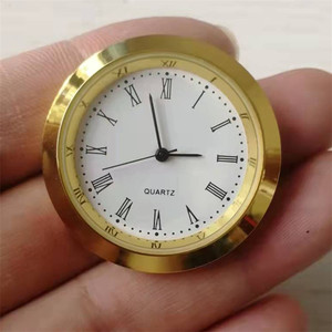 Custom Mini <strong>Clock</strong> 27mm Gold/<strong>Silver</strong> Quartz Classic Modern Design Bezel Insert for Living Room Button Cell Watch Metal Material - Product Image 4