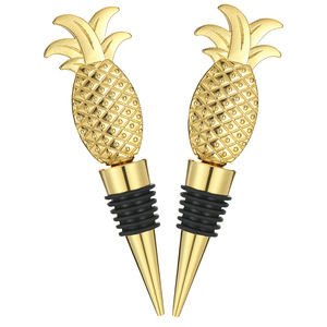 Takumori Pineapple <b>Wine</b> Stopper Gold Metal Sealing Bottle Cap For <b>Wine</b> Preservation And Parties - Product Image 4