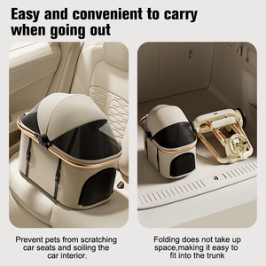 Carrito para Mascotas Plegable, Diseño que Cabe en el <span class=keywords><strong>Maletero</strong></span> del Auto, Desmontable, para Mascotas Pequeñas, Ideal para Viajes, Campamentos y Paseos - Product Image 3