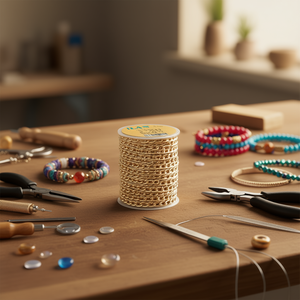 Catena in Metallo Ilan 2.4mm 16M Colore Oro Classica Resistente per Creazione di Gioielli - Product Image 2