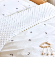 Ensemble de literie 3 pièces Vintage Cartoon Cotton Baby Children Berceau Bed Duvet Cover Sheet Pillowcase Without Filler