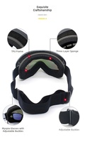 Masque de ski d'extérieur respirant, coupe-vent, avec cadre ventilé, protection contre le vent et la neige, pour vélo, moto, motocross