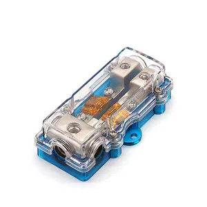 CAR audio 1 x 4GAUGE in to 2 x 8GAUGE out MINI-ANL/MANL/AFS Zinc alloy and PC FUSE HOLDER Frosted Nickel