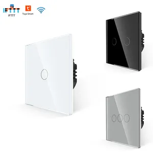 Bingoelec EU 1/2/3/4 Gang Wall Electrical Switch Light Alexa Voice Control Touch Glass Wireless WiFi Tuya Smart Switch