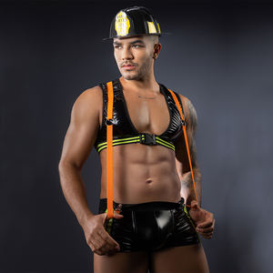 Lencería Sexy para Adultos, Atuendo de Club, Juego de Roles, Disfraz Sexy de Bombero, Ropa Interior Sexy para Hombres, Carnaval - Product Image 5