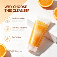 Nettoyant Visage Bio Purifiant en Profondeur Anti-Points Noirs Moussant à la Vitamine C avec Papain et Protéase