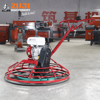Truelle à béton ZUJI ZJ100 équipée d'une boîte de vitesses, polisseuse latérale 150 tr/min, profondeur de travail 8-10 cm, moteur essence 5,5 CV, matériel de construction