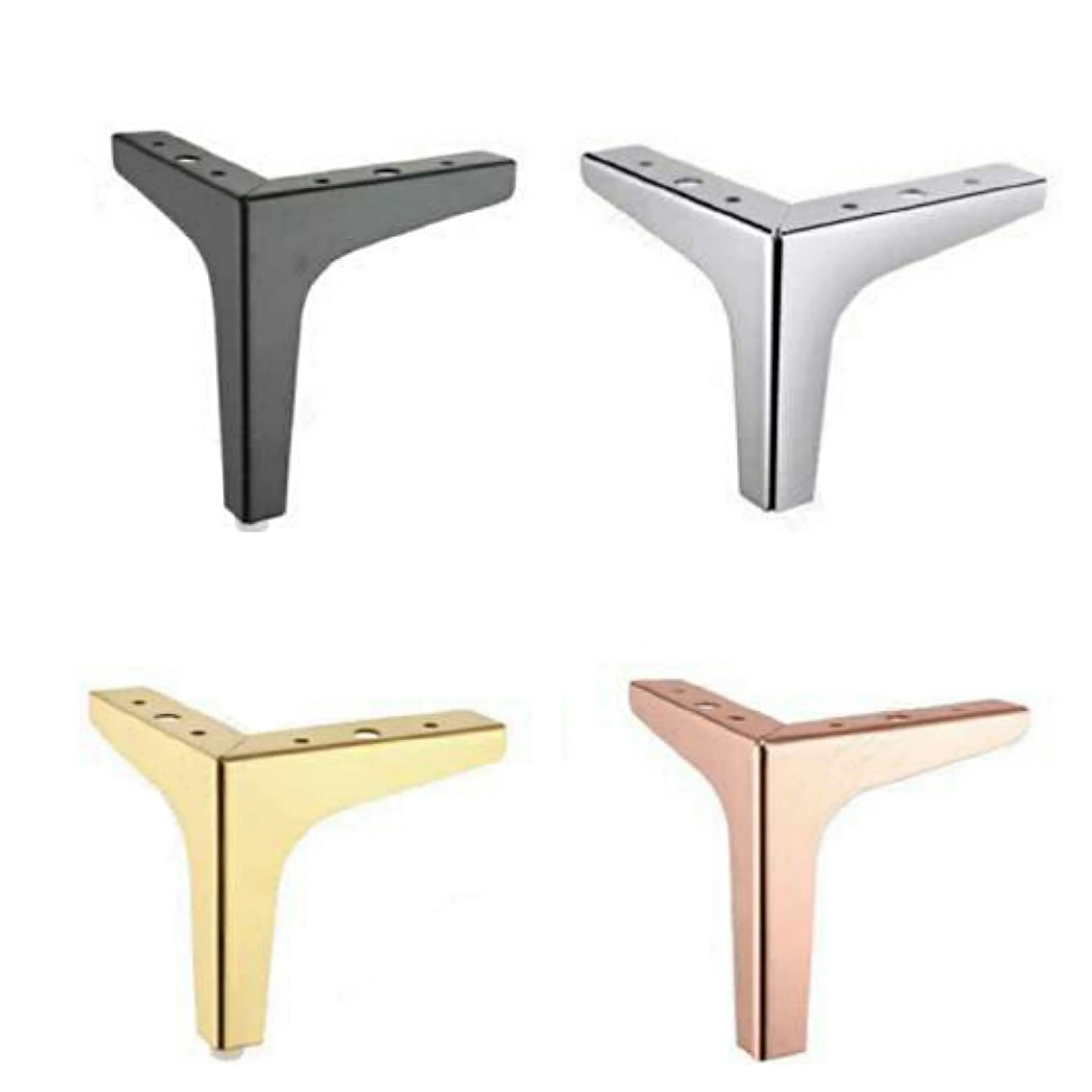 In Stock Wholesale Chrome Metal Pink Gold Coffee Table Legs Modern Sofa Legs Cabinet Legs For Bed And Bathroom