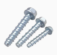 Baut Angkur Beton Self-Cutting Kepala Flens Hexagonal Sekrup Self-Tapping untuk Pemasangan Dinding & Batu Bata