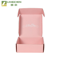 FAIBLE QUANTITÉ MINIMALE DE COMMANDE Pas Cher Recyclable Ondulé Rose Boîte D'emballage Logo Personnalisé Blanc Boîte D'expédition Noire