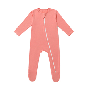 HONGBO OEM/ODM 2024 al por mayor niño habiliment atuendo footie transpirable bambú suave ropa de bebé recién nacido cremallera verano - Product Image 5