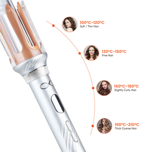 Revêtement céramique professionnel double tension 3 taille ondulée bigoudi automatique ionique rotatif <span class=keywords><strong>cheveux</strong></span> <span class=keywords><strong>fer</strong></span> à friser baguette - Product Image 5