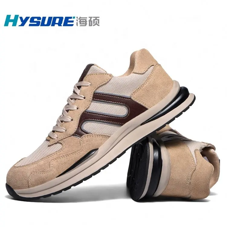 Hysure Casual Shoe Composite Prevent Puncture Steel Toe Industrial Boots Rubber Safe Safety Sneakers Men Shoes Work