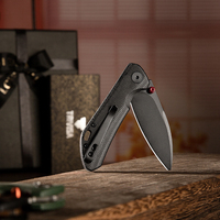 Couteau pliant de poche TRIVISA Otter-BM EDC pour hommes, lame 14C28N, manche en Micarta avec clip, outil de survie, camping, chasse