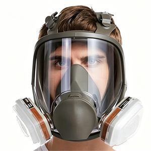 <span class=keywords><strong>Masque</strong></span> à gaz intégral 6800, respirateur réutilisable pour travaux chimiques industriels et peinture au pistolet, avec cartouches filtrantes - Product Image 1