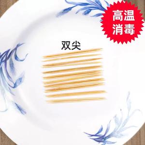 Palillos de bambú desechables de 6.5 cm, 100-200 unidades por bolsa, para uso doméstico y hotelero, de calidad alimentaria, portátiles, para frutas. - Product Image 3