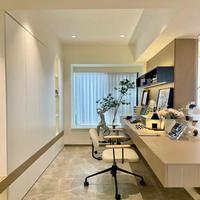 Bureau d'ordinateur ergonomique personnalisé avec bibliothèque intégrée, étagère latérale, structure stable pour le travail à domicile, les études en ligne, l'appartement
