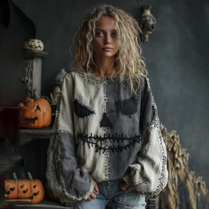 Unique Street-style <strong>Women's</strong> Casual Pullover <strong>Halloween</strong> Autumn/winter Festive Warm Knit <strong>Jumper</strong> <strong>Women's</strong> Knitwear - Product Image 4