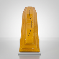 SDD TMALLWOOD Ataúd de Madera Hecho a Mano de Estilo Europeo, Biodegradable y Ecológico para Adultos, con Asas de Cruz Dorada, Personalizable para Entierro