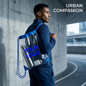 Borsa con Coulisse in PVC Trasparente Approvata per Stadi, Personalizzabile con Logo, Impermeabile, per Eventi Sportivi - Product Image 2