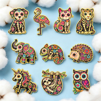 En gros, badges animaux du Jour des Morts mexicain, épingles en émail souple à l'effigie d'animaux de dessin animé, accessoires personnalisés