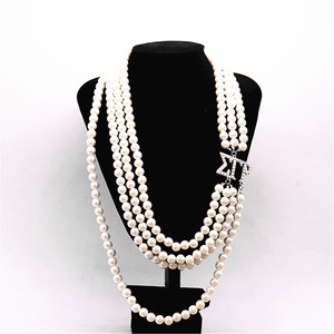 Jewelry <strong>Necklace</strong> Wholesale Greek Letter SGR Sorority Pearl Sigma Gamma Rho <strong>Statement</strong> <strong>Necklace</strong> for Women - Product Image 1