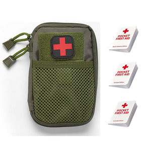Bolsa Tática de Poliéster para Cintura, Kit de Primeiros Socorros Bordado e Manual de Emergência para Sobrevivência ao Ar Livre, Ferramenta Médica EDC - Product Image 6