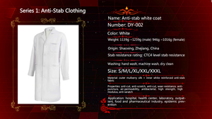 Wholesale Hospital Work Wear Customizable Factory Direct White Coat Anti-Cut <b>Fire</b> Proof HPPE Level D Protection Safety Clothing - Product Image 3