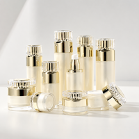 Flacon vide de luxe en acrylique or rose pour sérum cosmétique, 15ml, 30ml, 40ml, 50ml, 100ml, 120ml, 10g, 15g, 30g, 50g, pour soins de la peau