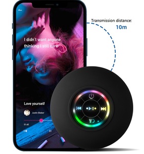 Top hot Upgraded BTS07 RGB Waterproof <strong>Bluetooth</strong> Shower Suction Cup Speaker Ring Mini <strong>Personal</strong> <strong>Computer</strong> Accessory Battery Powered - Product Image 2