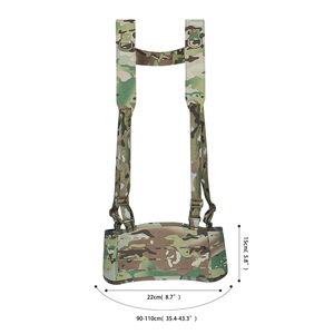 Sangle de poitrine tactique légère, camouflage, multifonctionnelle, à dégagement rapide, avec système MOLLE, adaptée aux activités de plein air. - Product Image 1