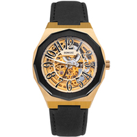 2022 Vintage mécanique squelette en acier inoxydable montre pour hommes de luxe affaires marque Logo personnalisé automatique analogique poignet caoutchouc