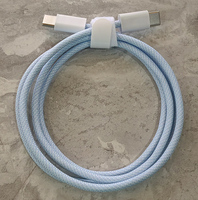 Câble de charge rapide et de transfert de données USB-C vers USB-C en nylon tressé PD 60W 5A de 3 pieds et 6 pieds pour iPhone 16 15 17 18 Pro