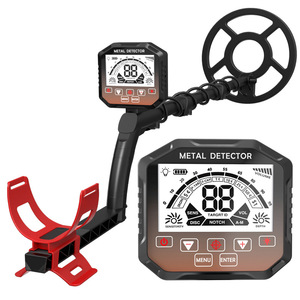 Professional Metal Detector Multi Frequency Waterproof Gold Detection Treasure Hunting Archaeology Tool Black Red - Product Image 1