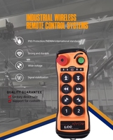 Télécommande radio sans fil antidéflagrante à 8 boutons, double vitesse, 1 émetteur + 1 récepteur pour pont roulant
