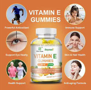 Usine Marque privée Vitamines et compléments Vegan VE Gommes à <span class=keywords><strong>la</strong></span> vitamine E Vitamine E Blanchiment de l'acné pour <span class=keywords><strong>la</strong></span> <span class=keywords><strong>Candy</strong></span> - Product Image 2