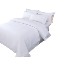 Lit 2 Places 4 Pièces Ensemble De Draps Blancs: 2 Draps De Lit Et 4 Taies D'oreille 200*230cm Queen Size Ensemble De Draps Blancs